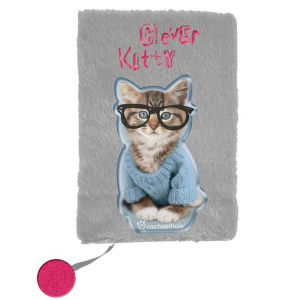 Pamiętnik pluszowy Paso A5/80 Studio Pets Kot Szary